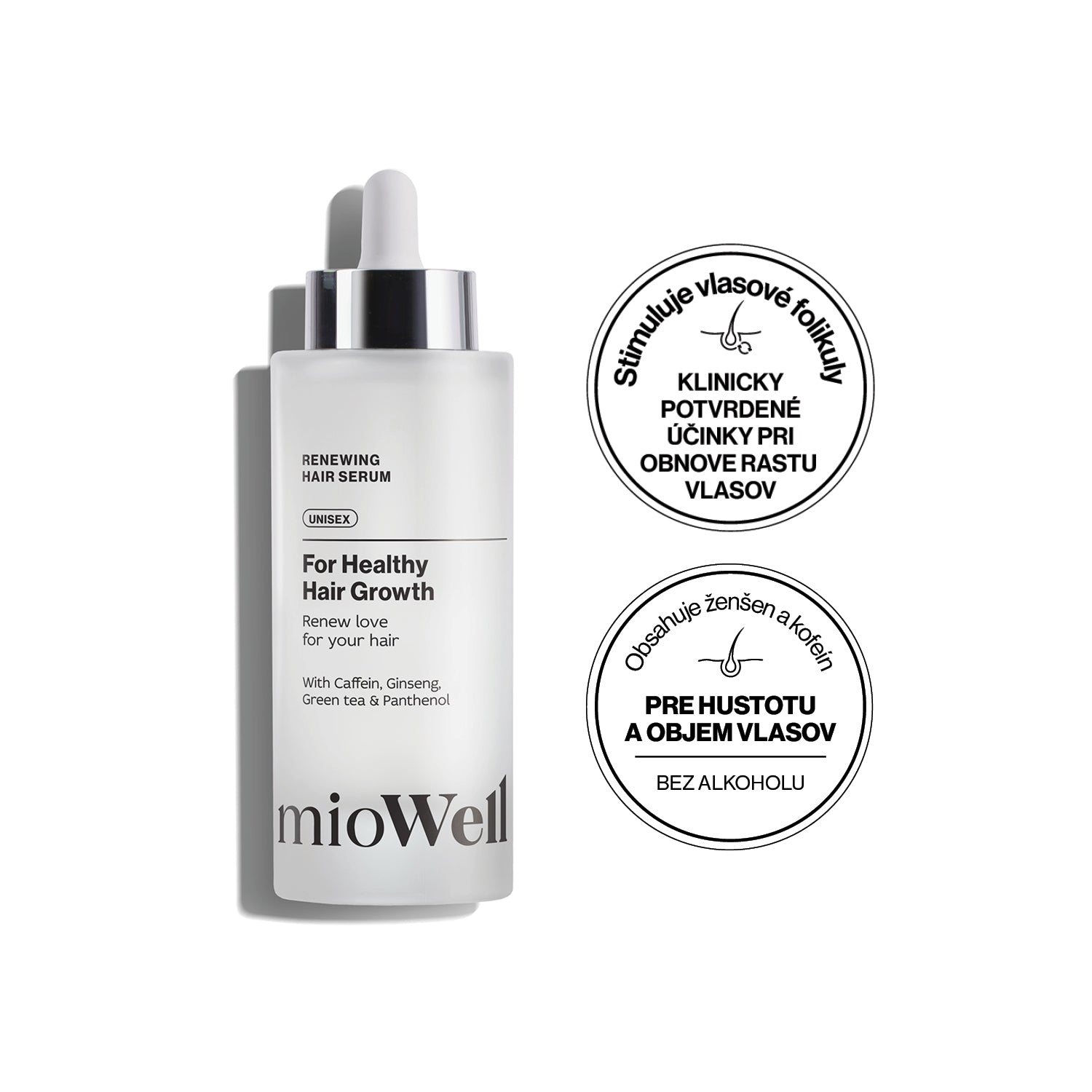 mioWell Renewing Sérum na rast vlasov a pomoc proti vypadávaniu* XL 100ml