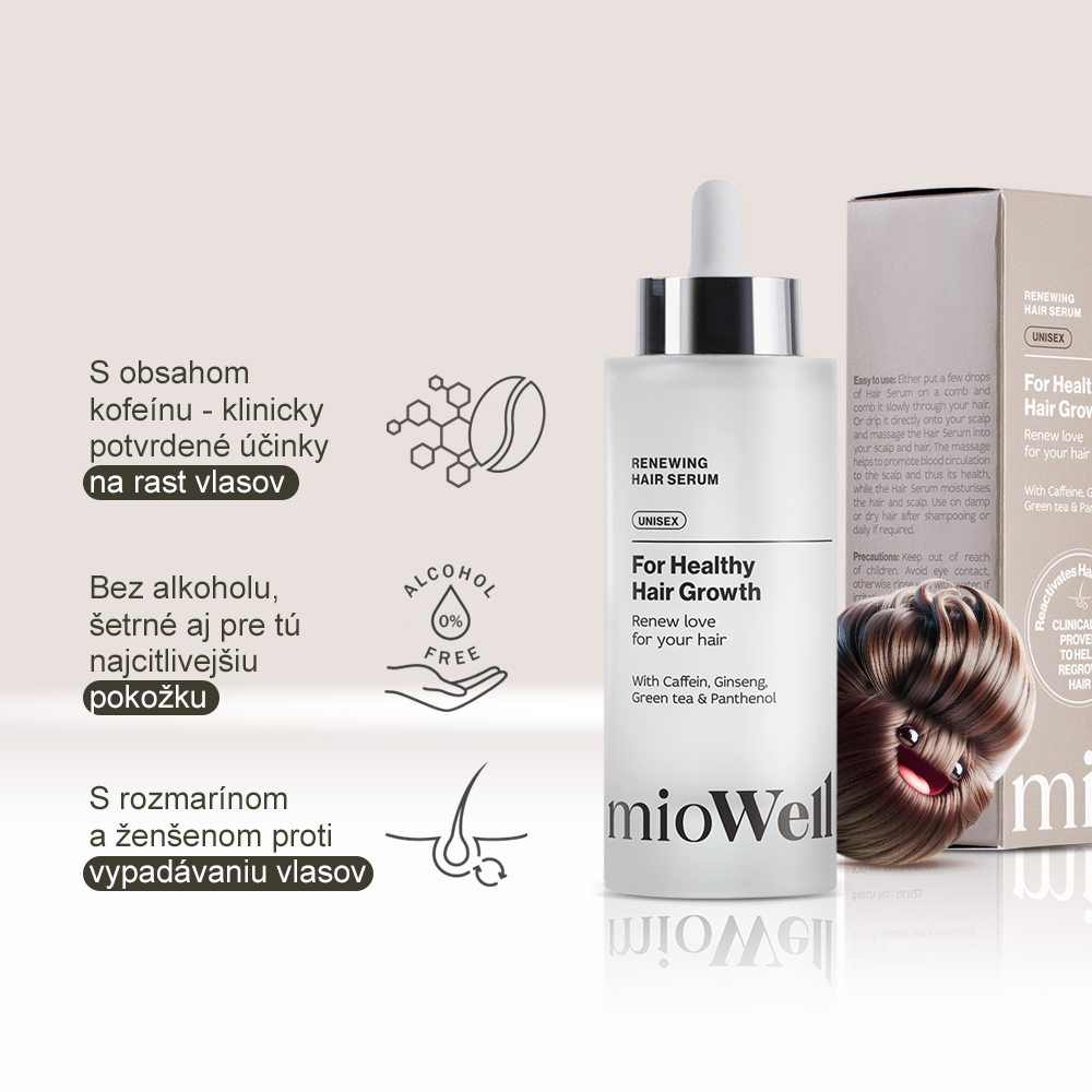 mioWell Renewing Sérum na rast vlasov a pomoc proti vypadávaniu* XL 100ml