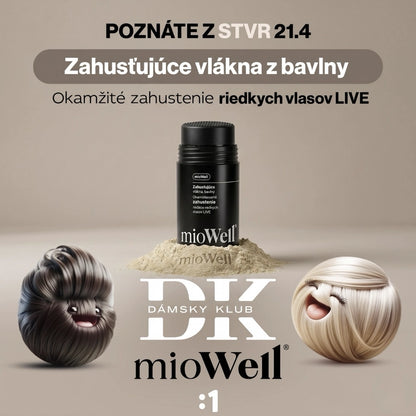 Zahusťujúce vlákna z bavlny pre riedke vlasy mioWell 5g