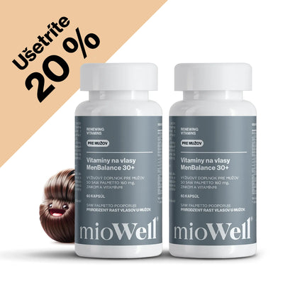 MenBalance 30+ kapsule so Saw Palmetto - Komplexné riešenie proti vypadávaniu vlasov pre mužov
